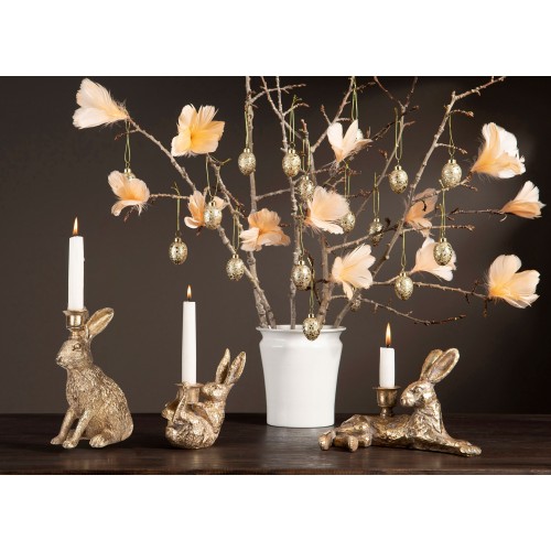 Žvakidė Lying Rabbit, auksinė sp., 25 cm