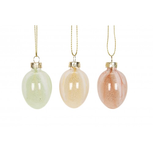 Dekoracija A Lot Egg Glass Suger, 1 vnt., 5 cm
