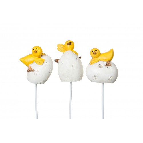 Dekoracija įsmeigiama Egg Chicken Stick Mix