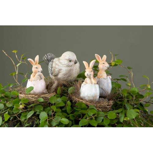 Dekoracija įsmeigiama A Lot Rabbit Friends Egg, 1 vnt.