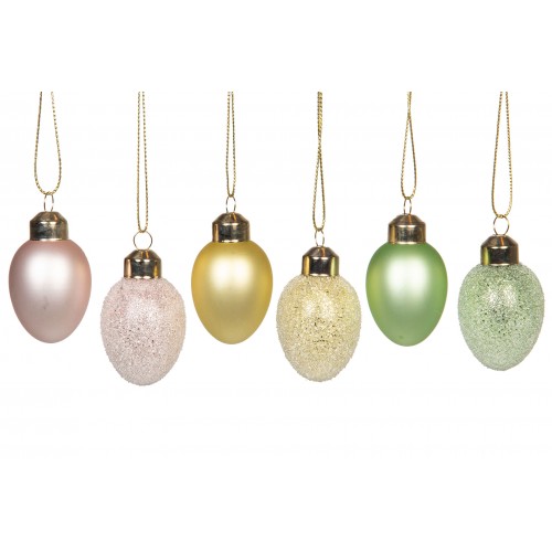 Dekoracija A Lot Egg Glass Pastel, 1 vnt., 4 cm