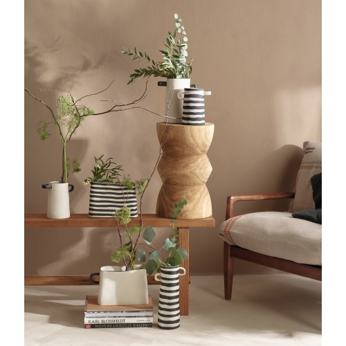 Vaza Asa RAYU fine striped, rankų darbo, 17 cm