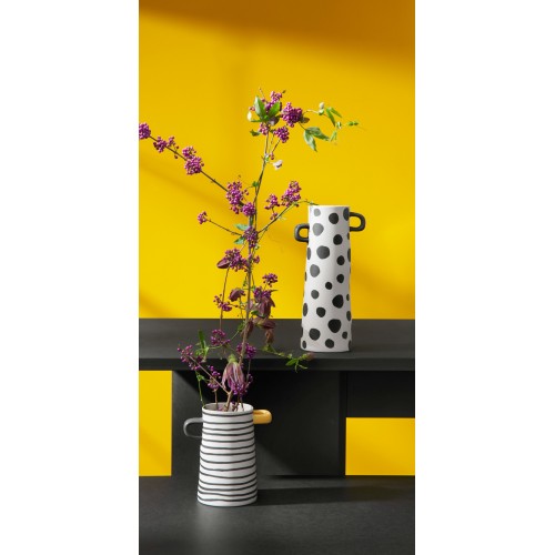 Vaza Asa RAYU fine striped, rankų darbo, 17 cm