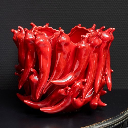 Vaza CHILI, raudonos sp., 25,5 cm