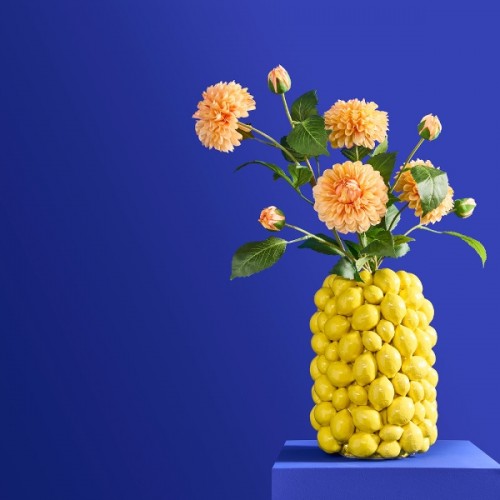 Vaza LEMONS, geltonos sp., 26 cm