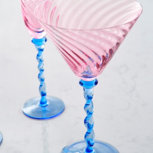 Taurė martini WAVE, rožinės sp.