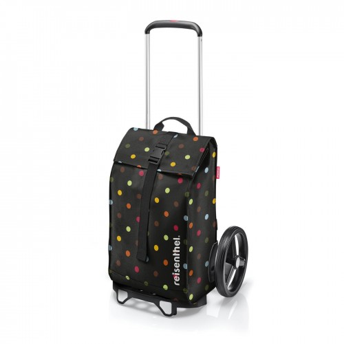 Krepšys su ratukais Reisenthel CITYCRUISER dots, juodos sp.