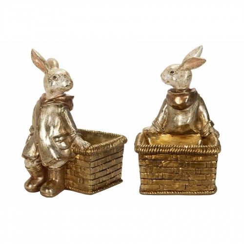 Dekoracija A Lot Rabbit with Basket, 22 cm