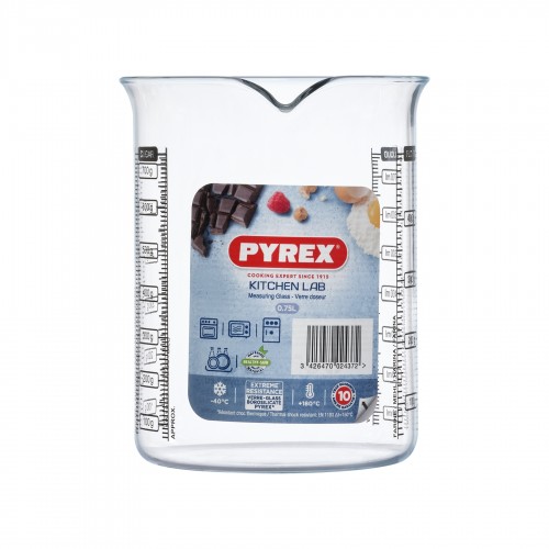 Stiklinė cilindro formos matuoklė Pyrex KITCHEN LAB, 750 ml