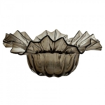 Dekoratyvinis dubuo Shishi Glass Wave, skaidrios rudos sp., 24 cm