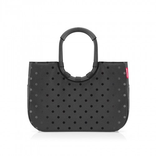 Krepšys Reisenthel LOOPSHOPPER, glossy dots black, 40 x 34,5 x 25 cm, L
