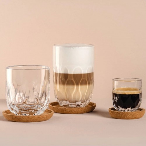 Stiklinių rinkinys Leonardo GOCCE, dviejų susiliejusių lašelių raštas, 2 vnt., 390 ml