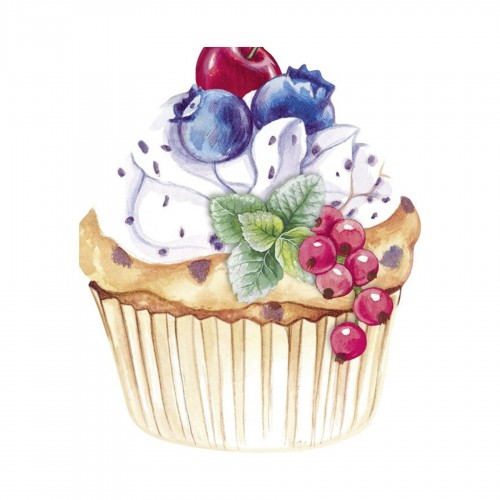 Servetėlės IHR SWEET CUPCAKE, 33 x 33 cm