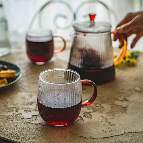 Borosilikatinis puodelis JUSTINE AMBER, 330 ml