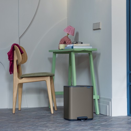 Šiukšlių dėžė Brabantia Bo, platininės sp., 12 L