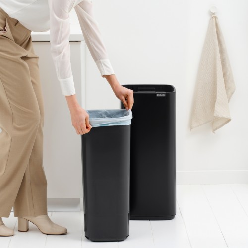 Šiukšlių dėžė Brabantia Bo Touch, juodos sp., 30 L