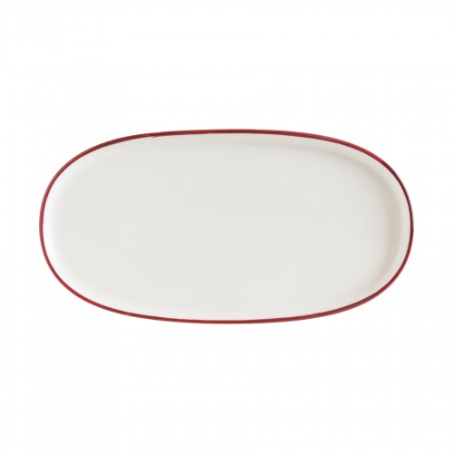 Lėkštė ovali Bonna LINEA BURGUNDY, 25 cm