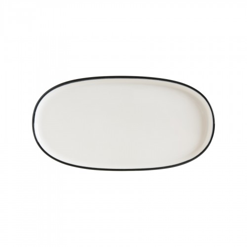 Lėkštė ovali Bonna LINEA BLACK, 21 cm