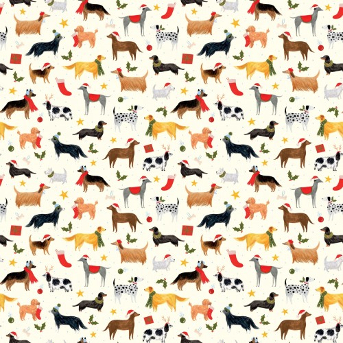 Dovanų pakavimo popierius Art File SANTA PAWS DOG, 3 m