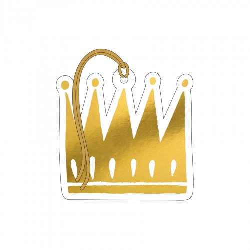 Kortelės prie dovanos Art File GOLD CROWN, 4 vnt.