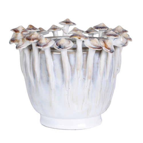 Vaza Coach House Mushroom, baltos sp., 15 cm