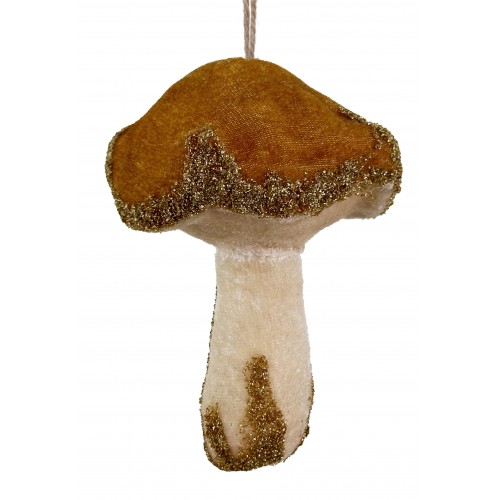 Kalėdinis žaislas Mushroom velvet, 10 cm