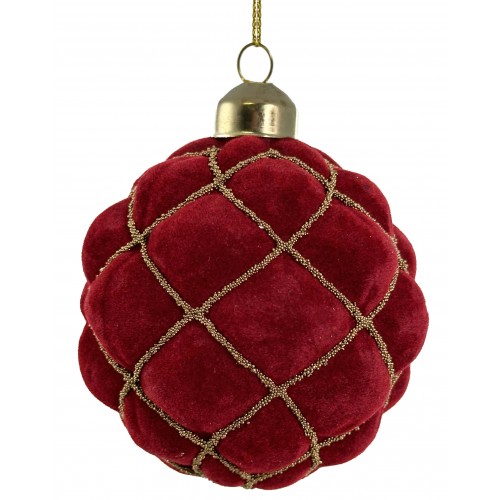 Kalėdinis žaislas bumbulas Velvet, 8 cm