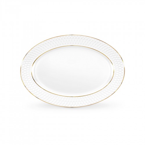 Ovali lėkštė Wilmax DIAMOND GOLD, 20 x 14 cm