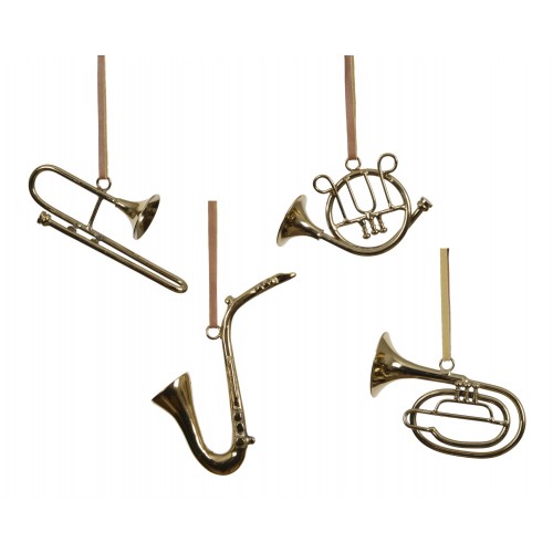 Kalėdinis žaislas pučiamasis instrumentas, įvairių sp., 1 vnt., 11 cm