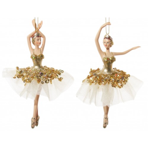Kalėdinis žaislas balerina, įvairių sp., 1 vnt., 16 cm