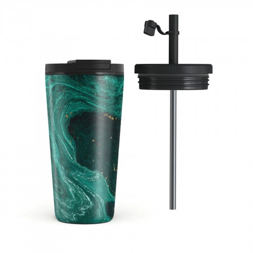 Puodelis kavai + dangt. Burga Emerald Pool, 500 ml