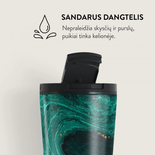 Puodelis kavai + dangt. Burga Emerald Pool, 500 ml
