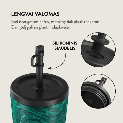 Puodelis kavai + dangt. Burga Emerald Pool, 500 ml