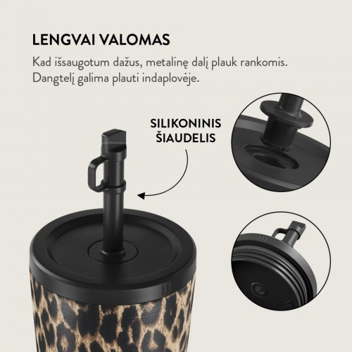 Puodelis kavai + dangt. Burga Player, 500 ml