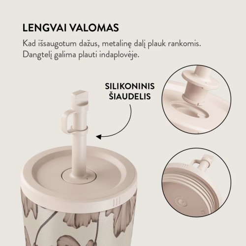 Puodelis kavai + dangt. Burga Barely Yours, 500 ml