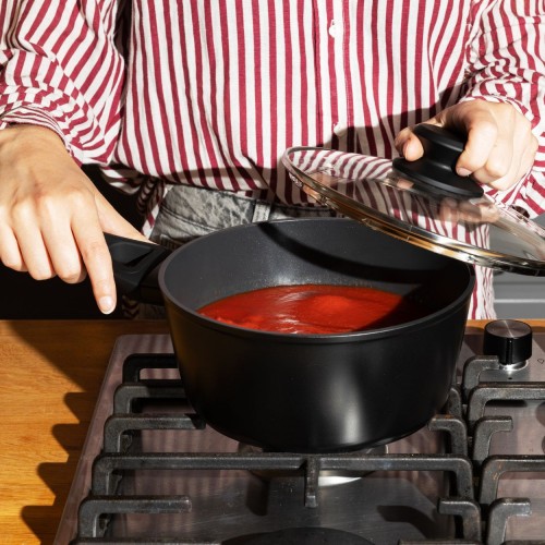 Puodas ilga rankena, su dangčiu Pyrex OPTIMA +, 16 cm