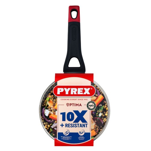 Puodas ilga rankena, su dangčiu Pyrex OPTIMA +, 18 cm