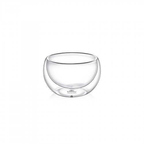 Dvigubo stiklo skaidrus termo dubenėlis Wilmax, 160 ml