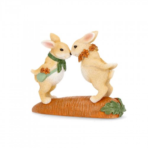 Dekoracija A Lot Rabbits on a Carrot, 17 cm