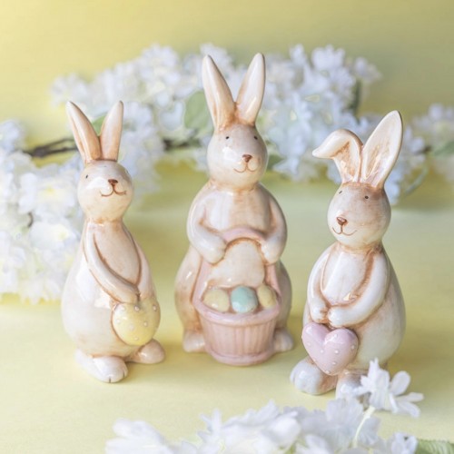 Dekoracija A Lot Rabbit Egg Basket, 19 cm