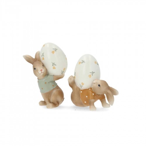 Dekoracija A Lot Rabbit with Eggs, 1 vnt., 12 cm