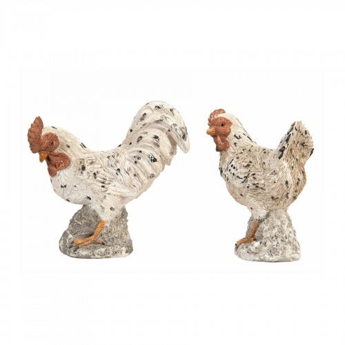 Dekoracija A Lot Rooster Hen nature, 1 vnt., 16 cm
