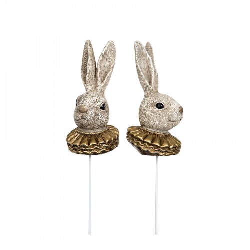 Dekoracija įsmeigiama Rabbit head, 10 cm
