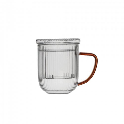 Borosilikatinis puodelis su filtru JUSTINE AMBER, 400 ml