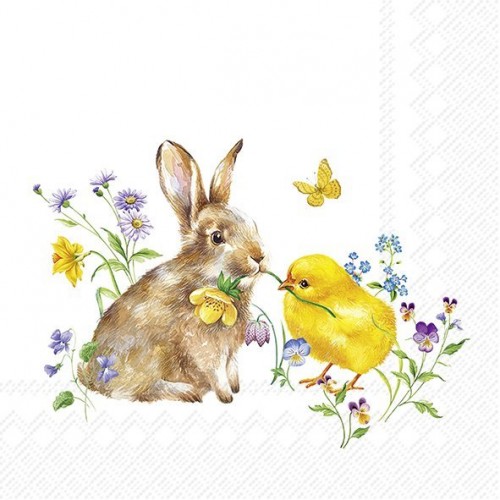 Servetėlės IHR BUNNY AND CHICK, 25 x 25 cm