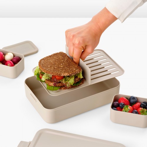 Pietų dėžutė Brabantia MAKE & TAKE BENTO, su skyreliais, smėlio sp., didelė