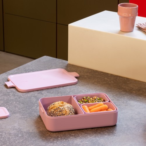 Pietų dėžutė Brabantia MAKE & TAKE BENTO, su skyreliais, rožinės sp., didelė