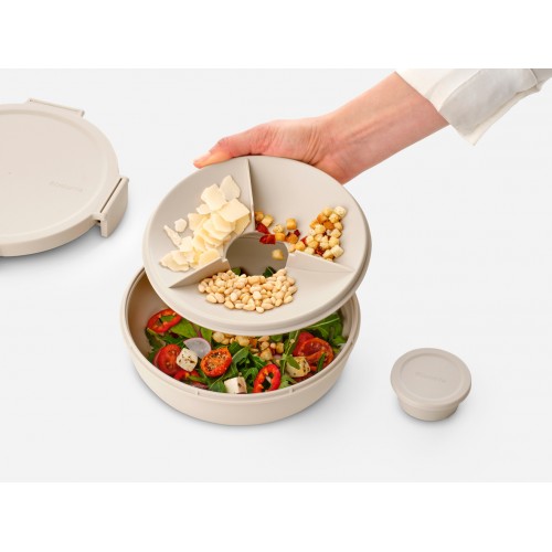 Salotų dubuo Brabantia MAKE & TAKE, smėlio sp., 1,3 L