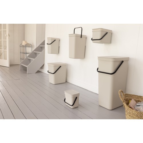 Šiukšlių dėžė Brabantia SORT & GO, smėlio sp., 12 L