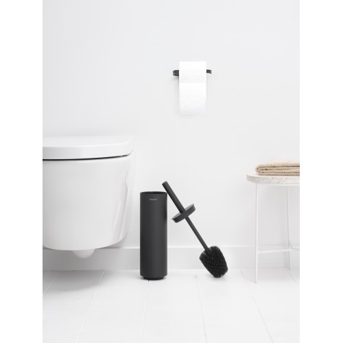 Tamsiai pilkas tualeto šepetys su laikikliu Brabantia MINDSET